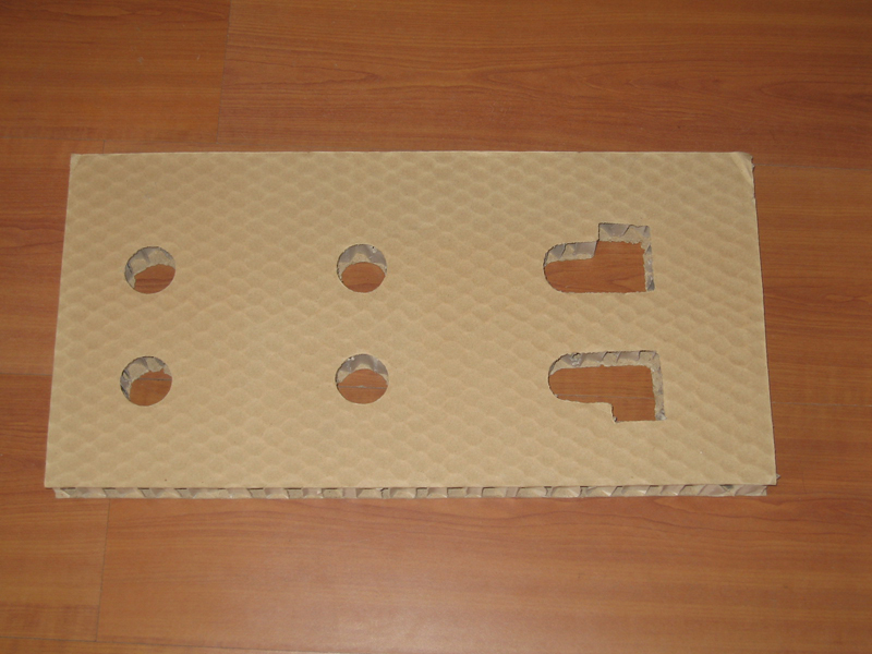 Details von Honeycomb Board Stanzmaschine